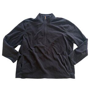 Eddie Bauer 3XL Black Half-Zip Pullover Long Sleeve Fleece 100% Polyester Mens